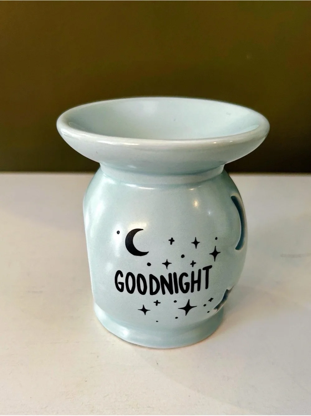 Sweet Dreams Ceramic Oil/Wax Warmer - Light Blue mint